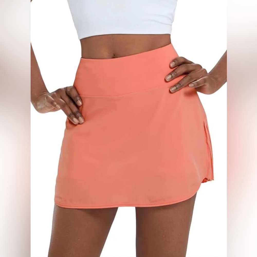 Baleaf Coral Orange Athletic Skort